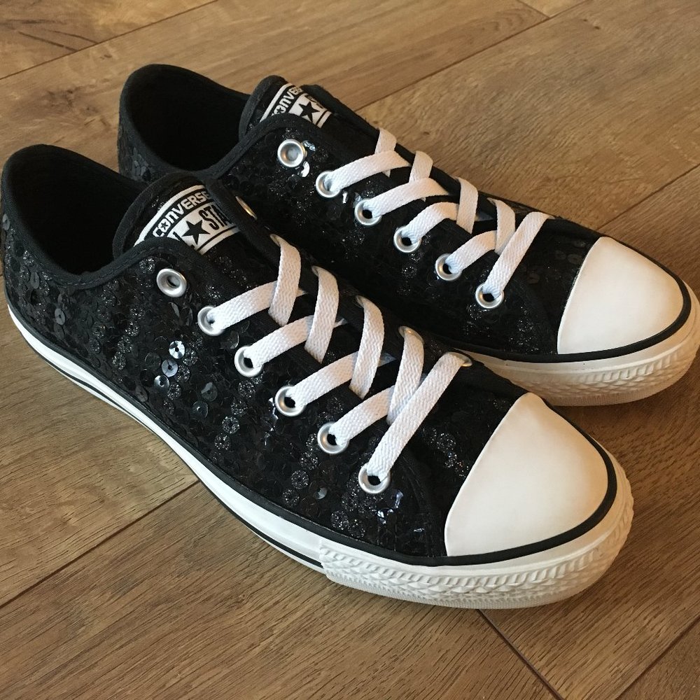 Converse Chuck Taylor All Star Low black sequin 9